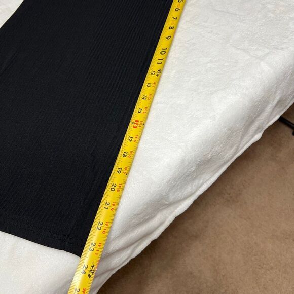 MPC Black Ribbed Cropped Wide Leg Bottoms Medium Women - Picture 9 of 9